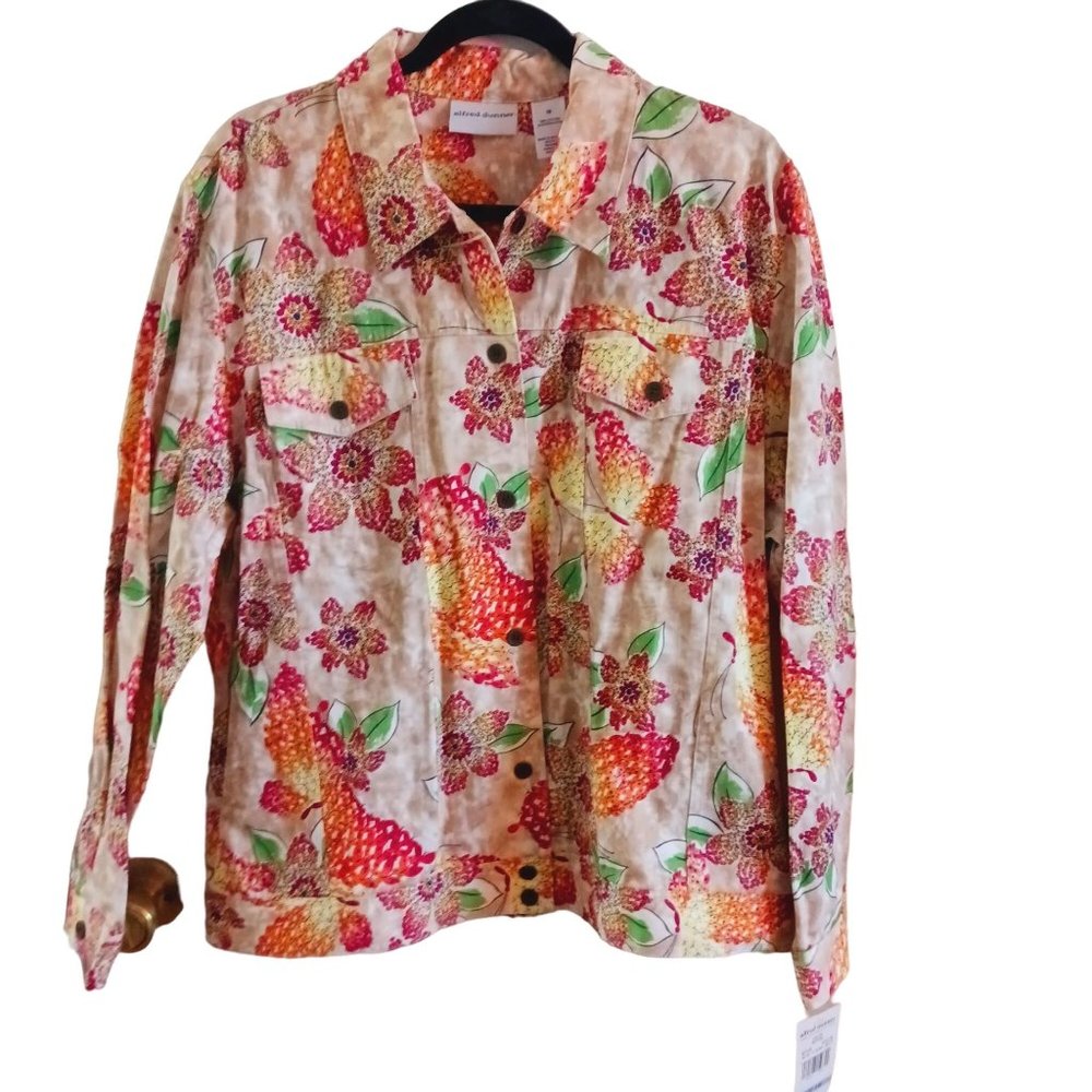 Alfred Dunner jacket, multicolored,  size 18, women's,  new